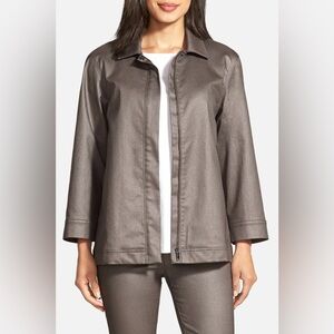 Lafayette 148 Metallic Brown Oversized Jacket